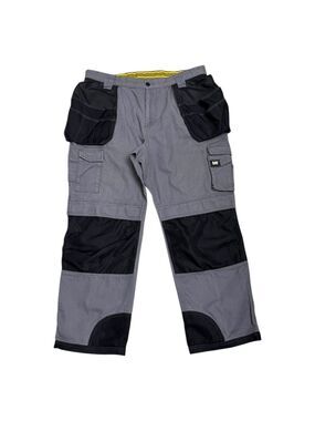 CATERPILLAR CAT Double Front Gray Work Carpenter Tools Pants Mens 38x30